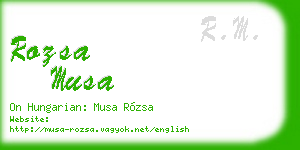 rozsa musa business card